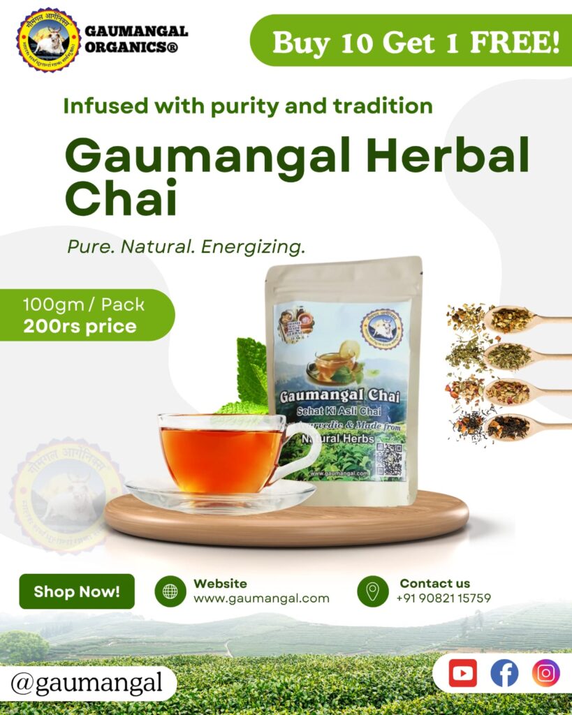 Gaumangal Herbal Chai – 100gm Ayurvedic tea for immunity, energy, and digestion