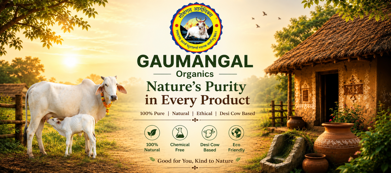 Golden Hour Gaumangal Organics Farm Banner