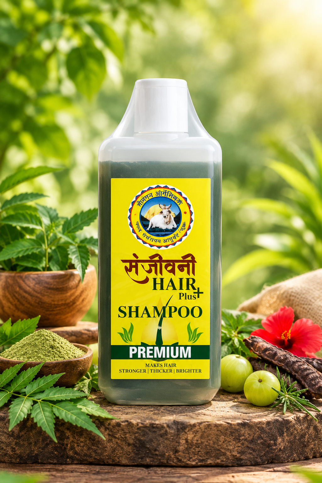 Sanjivani Hair Plus Shampoo 500ml by Gaumangal Organics